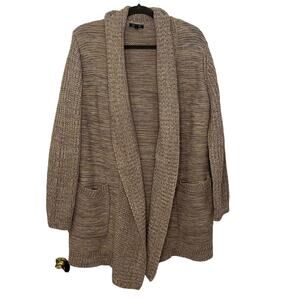 Stitch Fix Lety & Me Tan Chunky Knit Cardigan Size XXL Sweater Multicolor
